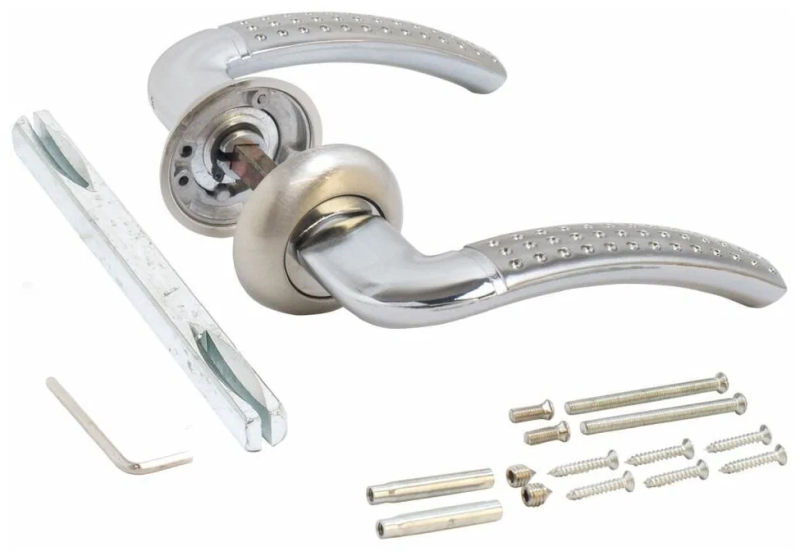 Как установить дверную ручку на входных металлических дверях?